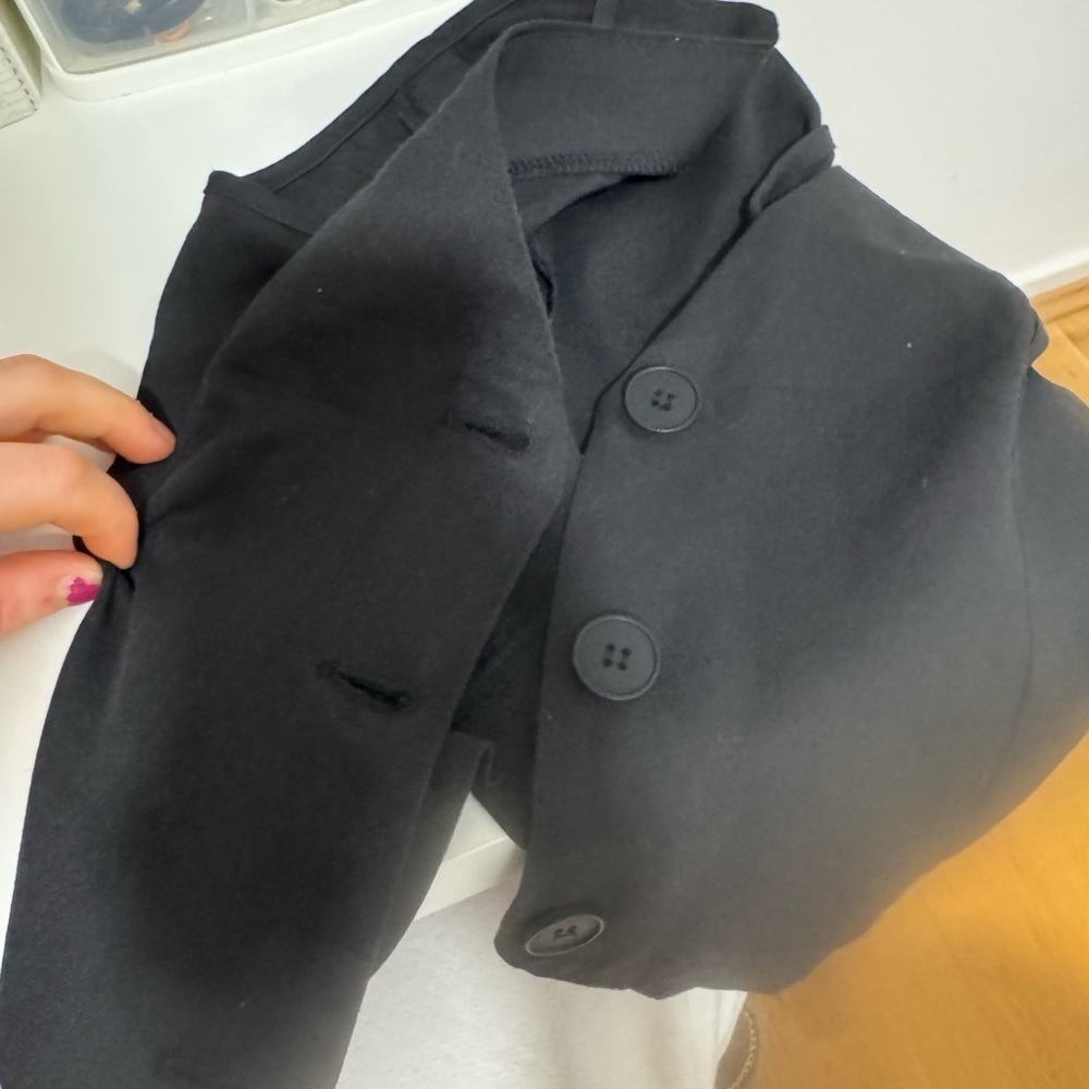 Black Button-Up Vest 3 button